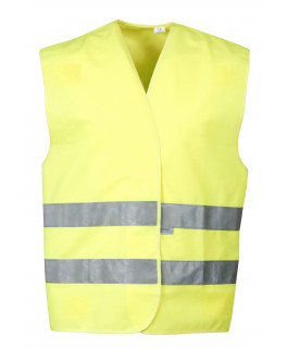 GILET DE SIGNALISATION JAUNE HAUTE VISIBILITE